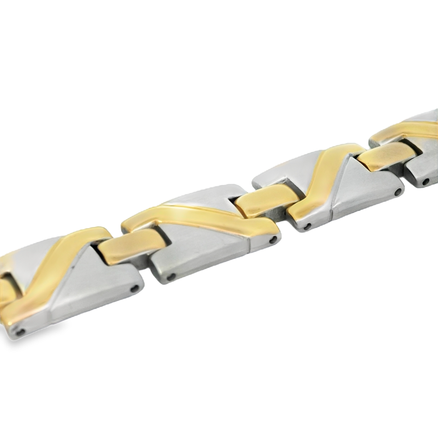 Elegant Two-Tone Magnetic Bracelet Design