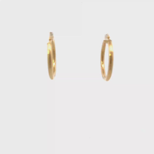 Pair of polished Hoops